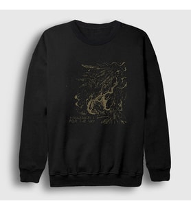 Presmono Unisex Siyah Arson Harakiri For The Sky Sweatshirt 148257tt