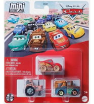 Disney Pixar Cars - Üçlü Mini Racers - Tractor & Muddy Lightning Mcqueen & Mater