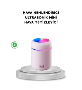 Mey İthalat® USB Bağlantılı LED Işıklı Hava Nemlendirici – Sessiz ve Kullanıcı Dostu Tasarım