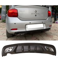 Renault Symbol 3 Difüzör Difizör Siyah + Kare Egzoz Görünüm C Tip 2013-2020