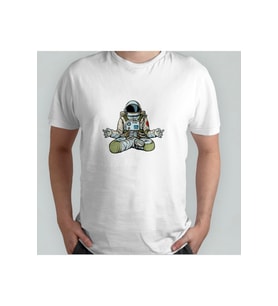 KİŞİYE ÖZEL ASTRONOT BASKILI T-SHİRT