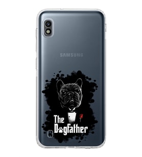Samsung Galaxy A10   Kamera Korumalı  Kapak Dog Father Tasarımlı  Şeffaf Kılıf