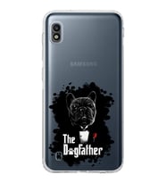 Samsung Galaxy A10   Kamera Korumalı  Kapak Dog Father Tasarımlı  Şeffaf Kılıf