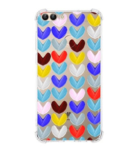 PrintiFy Huawei P Smart Uyumlu Water Color 1 Baskılı Şeffaf Köşe Korumalı Antişok Kılıf