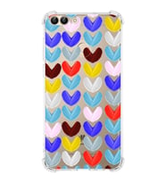 PrintiFy Huawei P Smart Uyumlu Water Color 1 Baskılı Şeffaf Köşe Korumalı Antişok Kılıf