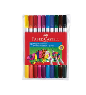 Faber Castell Çift Uçlu Keçeli Boya Kalemi 10'lu