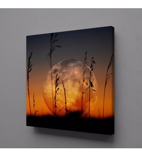 GÜN BATIMI MANZARA KANVAS TABLO 30x30cm (Karışık)
