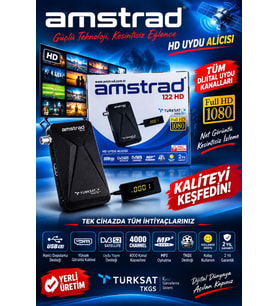 Amstrad Mini 122 Hd - Full Hd Uydu Alıcısı - Yeni Sürüm - Tkgs - HDMI - Tak Çalıştır