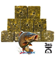 Hedyex 3Kg Sazan Küspesi Delikli Küp Mısır Küspesi Kare