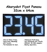 Akaryakıt Fiyat Panosu 32cm Font, Çift Taraflı, 4 Hane