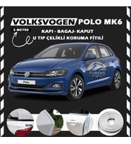 Volksvogen Polo MK6 Oto Araç Kapı Koruma Fitili 5metre Parlak Beyaz Renk