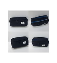 3 Bölmeli Ravel Paraşüt Kumaş Siyah Kalem Çantası 21x10.5 cm