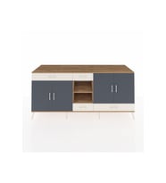 Kronos Konsol 5 Raflı 4 Çekmeceli 4 Kapaklı 220x59x99 Çam-Antrasit/Aytaşı
