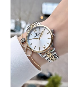 Daniel Klein Gold Gümüş Renk Kadın Kol Saati Ve Bileklik DKEIIO0I5IS-01