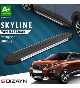 S-Dizayn Peugeot 3008 2 Skyline Krom Yan Basamak 183 Cm 2016-2023 A+ Kalite