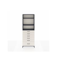 Arges Dolap 3 Raflı 6 Çekmeceli 88x30x243 Antrasit-Aytaşı
