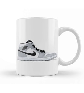Air Jordan 1 Mid Smoke Grey Kupa Bardak Porselen