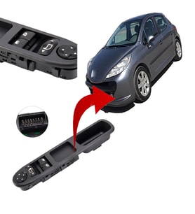 Peugeot 207 Sol Ön Ikili Cam Açma Dügmesi Anahtari 2006-2012 366656637