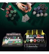 Özel 200 Adet Plastik Texas Holdem Blackjack Profesyonel Pokers Cips Set