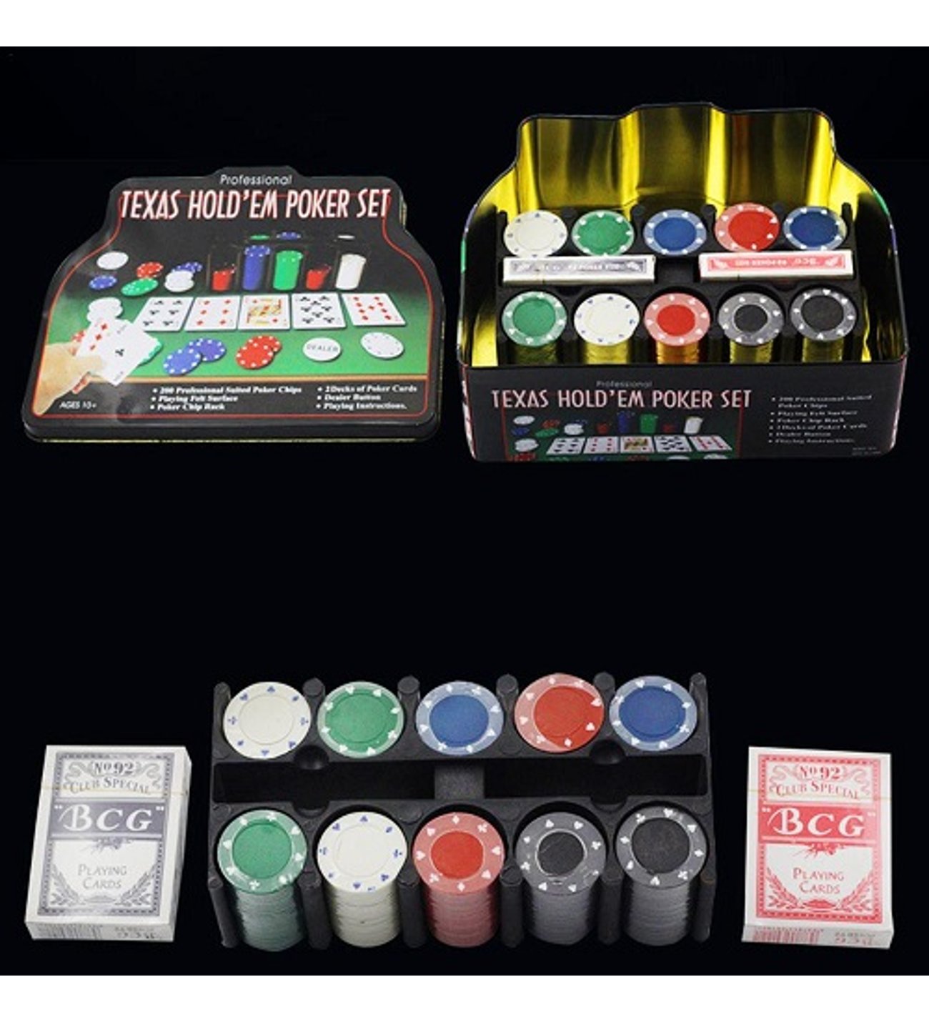 Özel 200 Adet Plastik Texas Holdem Blackjack Profesyonel Pokers