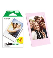 Instax Mini 12 Makine Uyumlu 20'li Film ve Pembe Fotoğraf Çerçevesi