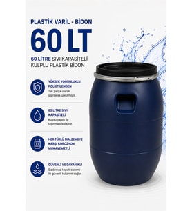 Plastik Varil - Bidon 60 Litre