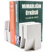 Brüt Beton Kitap Desteği & Kitap Tutucu