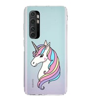 Xiaomi  Mi Note 10 Lite  Kamera Korumalı Kapak Unicorn Tasarımlı Şeffaf  Kılıf