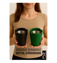 Kokusuz Dumansız Küllük - 2 li Küllük Seti Kafe Küllüğü Restoran Küllüğü Masaüstü Küllük
