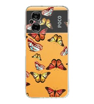 PrintiFy Xiaomi Poco M5 ile Uyumlu 1mm Slim Fit Water Color 2 Baskılı Şeffaf  Kılıf