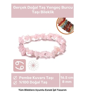 Premium Yengeç Burcu Enerjisini Yükselten Doğal Taş Bileklik Yengeç Burçları Burç Unisex Bileklik