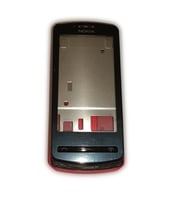 Nokia N700 Kasa Kapak Tuş Takımı N700 Uyumlu Kırmızı Renk Orta Kasa Ön Kapak Arka Kapak Tuş Takımı