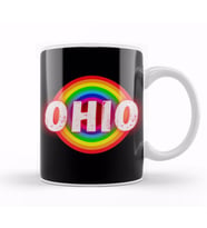 Ohio state flag gift   vintage Retro Rainbow Style Kupa Bardak Porselen