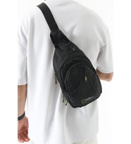 M 1021 Mega Bag Unisex Göğüs Çapraz Çanta, Body Bag (Siyah)