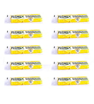 Florex 40 Litre Büzgülü Limon Kokulu Sarı Çöp Torbası Poşeti / 55 x 60 Cm. - 10 Adetlik 10 Rulo