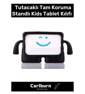 Özel Üretim Apple Samsung Uyumlu 8.7 Inç Yumuşak Dokulu Tutacaklı Tam Koruma Standlı Kids