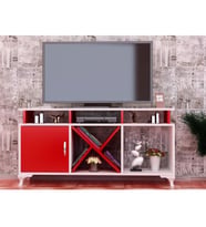 TV Ünitesi Kamer Tasarım Beyaz Kırmızı