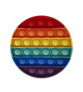Push Pop Bubble Pop It Duyusal Oyuncak Özel Pop Stres Yuvarlak Gökkuşağı Renkli