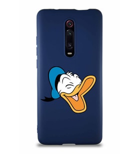 Xiaomi Redmi K20 Soft Premier Kapak Donald Duck-E Tasarımlı Silikon Kılıf - Lacivert (Şeffaf)