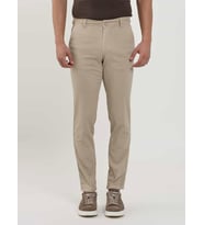 Erkek Slim Fit Krem Petek Pantolon
