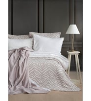 Çift Kişilik Londa Bej Timeless Yatak Örtüsü Nevresim Prime Set