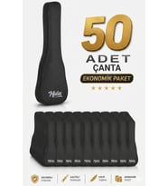 Midex CS-26A-50X Tenör Ukulele Çantası 50'li Paket Kaliteli Siyah Kılıf (50 Adet)