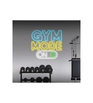 GYM MODE ON Yazılı ve Şekilli Neon Tabela