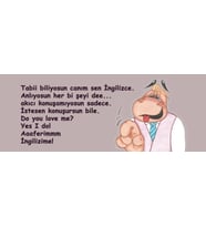 İngilizce biliyorsun canım tabii Hediye Kupa Love Bug-T