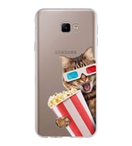 PrintiFy Samsung Galaxy J4 Core ile Uyumlu 1mm Slim Fit Kedi 1 050b Baskılı Şeffaf  Kılıf