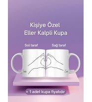 Sevgiliye Özel Eller Kalpli Kupa