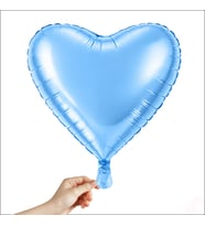 Kalp Folyo Balon, 60cm - Mavi