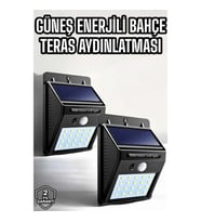 Mey İthalat® Solar Güneş Enerji Panelli Sensörlü Lamba Enerji Tasarruflu