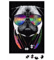 Müzik Pug Müzikli Pug Köpek Puzzle 240 Parça Yapboz