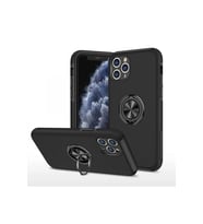 iPhone 11 Pro Max Kılıf Elit Yüzüklü Kapak - Siyah